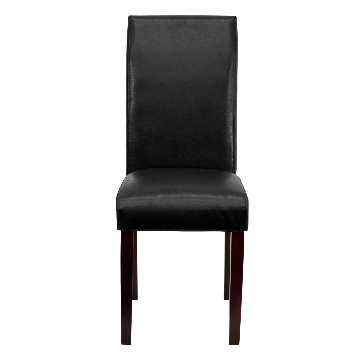 Flash Furniture Black Leather Upholstered Parsons Chair