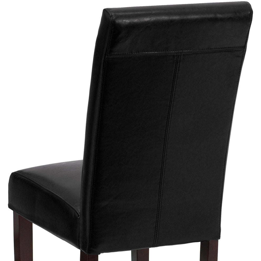 Flash Furniture Black Leather Upholstered Parsons Chair | Dining Chairs | Modishstore - 5