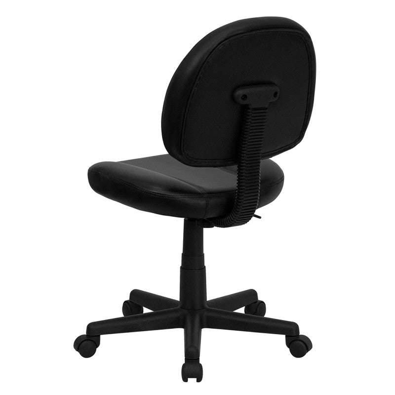 Flash Furniture Mid-Back Black Leather Ergonomic Swivel Task Chair | Office Chairs | Modishstore - 3