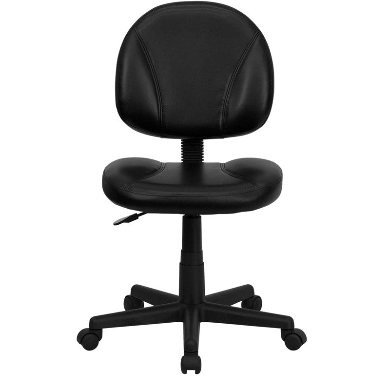 Flash Furniture Mid-Back Black Leather Ergonomic Swivel Task Chair | Office Chairs | Modishstore - 2