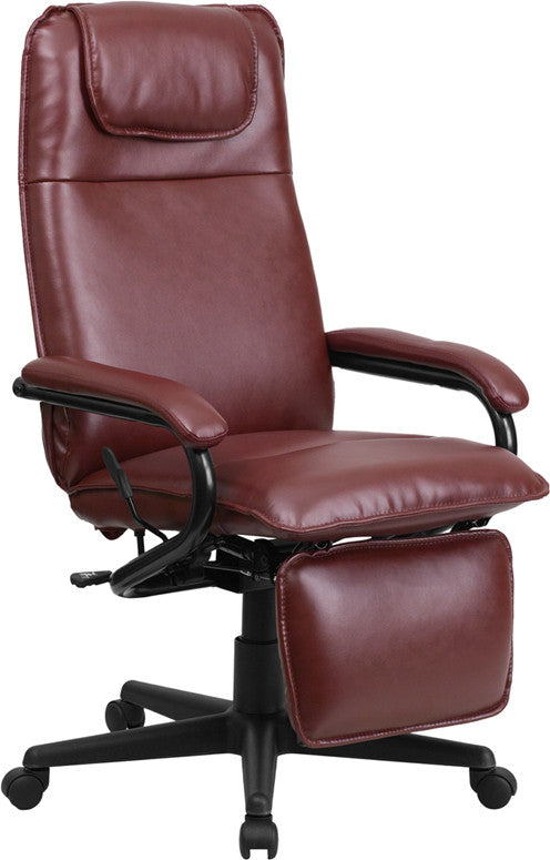 Flash Furniture High Back Burgundy Leather Executive Reclining Swivel Office Chair | Office Chairs | Modishstore
