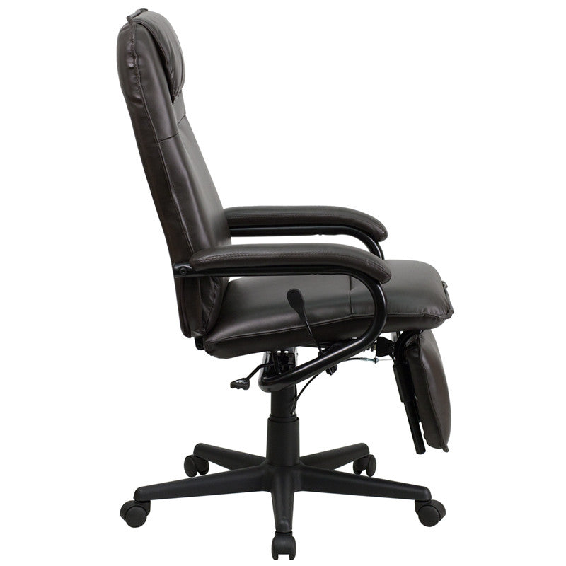 Flash Furniture High Back Brown Leather Executive Reclining Swivel Office Chair | Office Chairs | Modishstore - 4