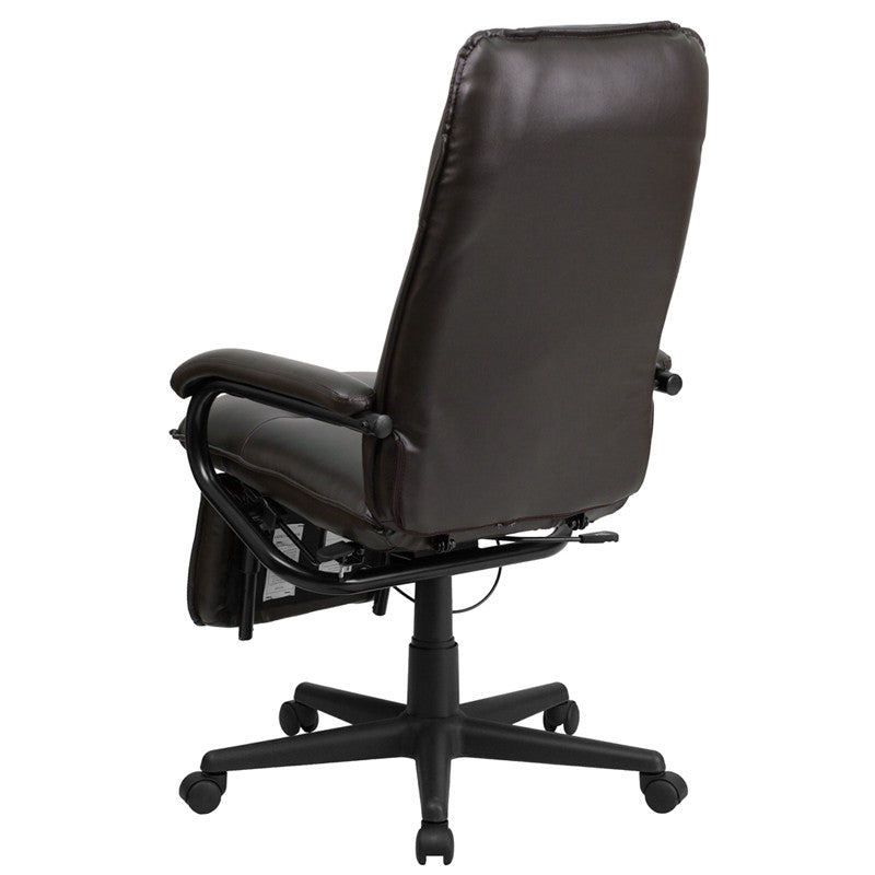 Flash Furniture High Back Brown Leather Executive Reclining Swivel Office Chair | Office Chairs | Modishstore - 3