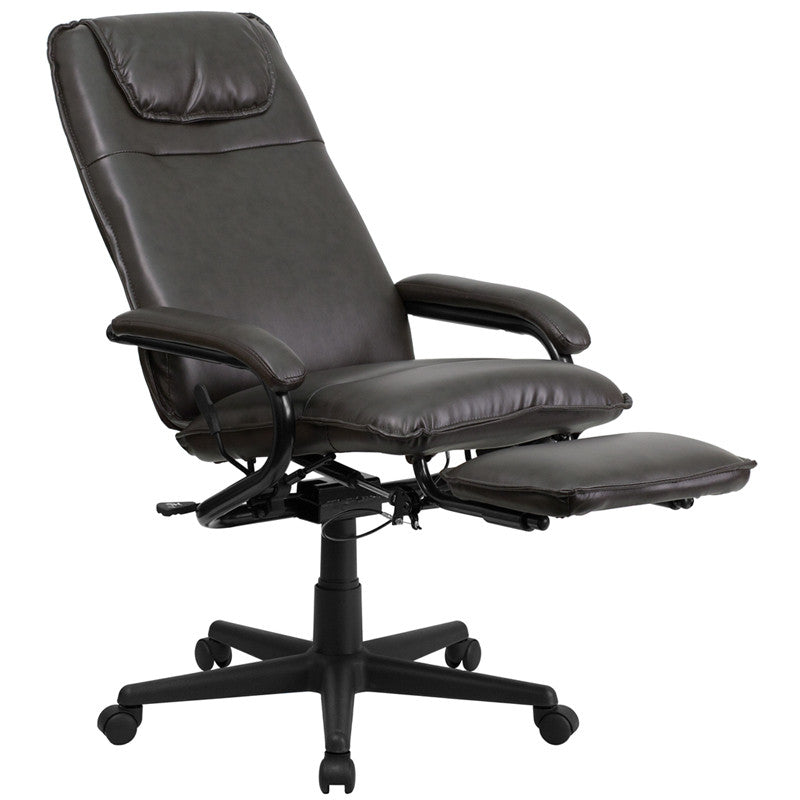Flash Furniture High Back Brown Leather Executive Reclining Swivel Office Chair | Office Chairs | Modishstore - 2