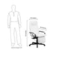 Flash Furniture High Back White Leather Executive Reclining Swivel Office Chair | Office Chairs | Modishstore - 5