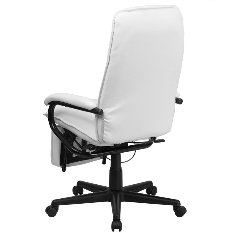 Flash Furniture High Back White Leather Executive Reclining Swivel Office Chair | Office Chairs | Modishstore - 4