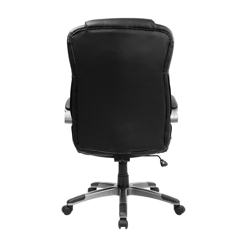 Flash Furniture BT-9069-BK-GG High Back Black Leather Executive Swivel Office Chair | Office Chairs | Modishstore - 3