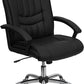 Flash Furniture Mid-Back Black Leather Swivel Manager's Chair | Office Chairs | Modishstore