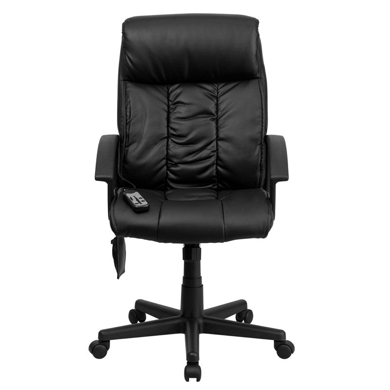 Flash Furniture BT-9578P-GG High Back Massaging Black Leather Executive Swivel Office Chair | Office Chairs | Modishstore - 2