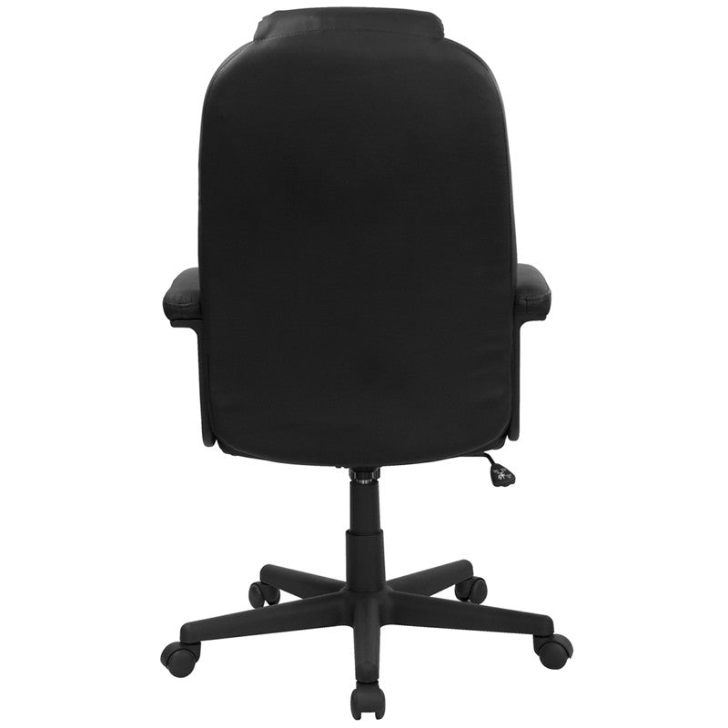 Flash Furniture BT-983-BK-GG High Back Black Leather Executive Swivel Office Chair | Office Chairs | Modishstore - 3