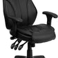 Flash Furniture High Back Black Leather Executive Swivel Office Chair With Triple Paddle Control And Lumbar Support Knob | Office Chairs | Modishstore