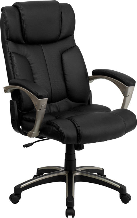 Flash Furniture High Back Folding Black Leather Executive Swivel Office Chair | Office Chairs | Modishstore
