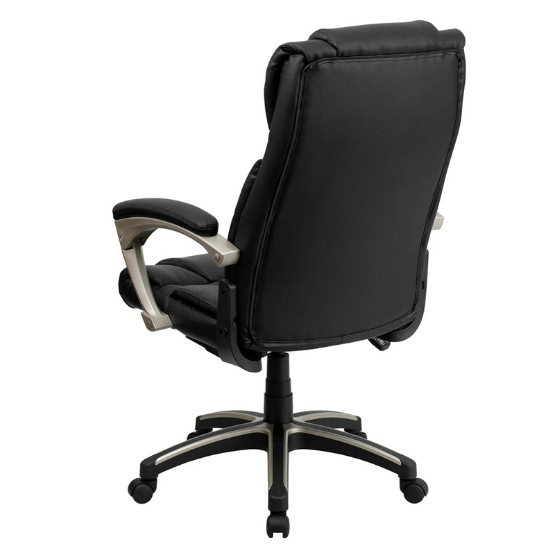 Flash Furniture High Back Folding Black Leather Executive Swivel Office Chair | Office Chairs | Modishstore-3
