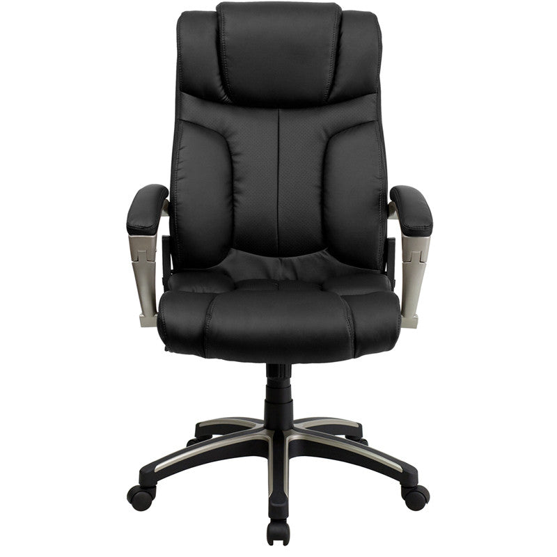 Flash Furniture High Back Folding Black Leather Executive Swivel Office Chair | Office Chairs | Modishstore - 2