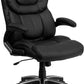 Flash Furniture BT-9896H-GG Black Leather Executive Swivel Chair with Arms | Office Chairs | Modishstore