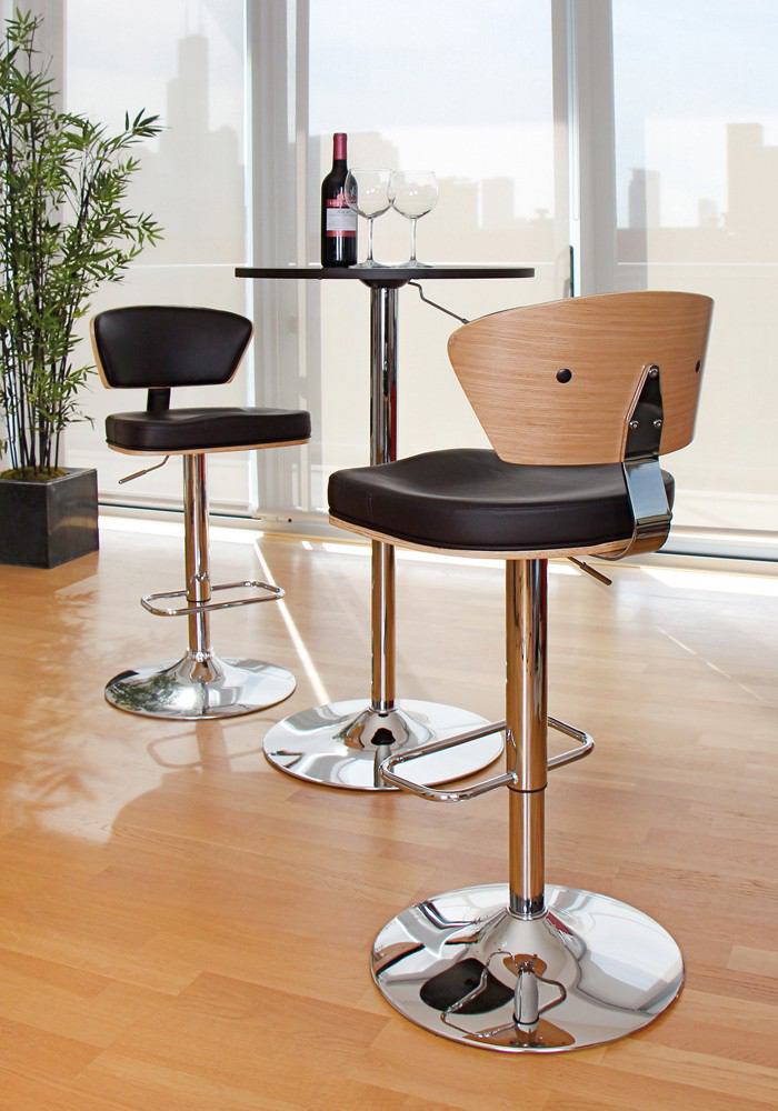 LumiSource Adjustable Black Color Bar Table 1 - MDF, Metal ...