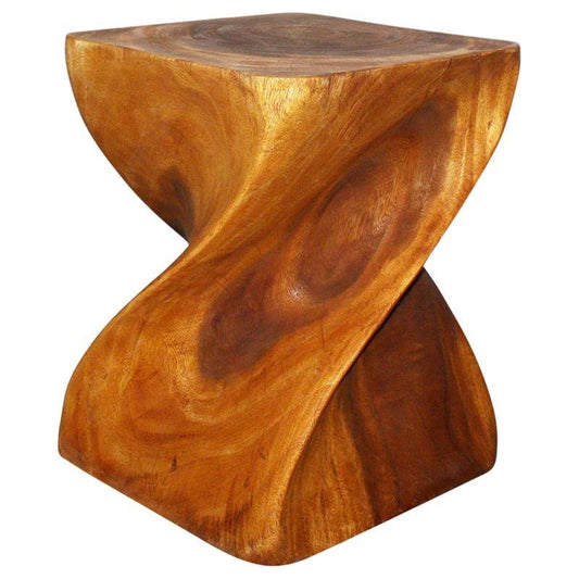Haussmann Big Twist 16" Sq - Oak | Stools & Benches | Modishstore