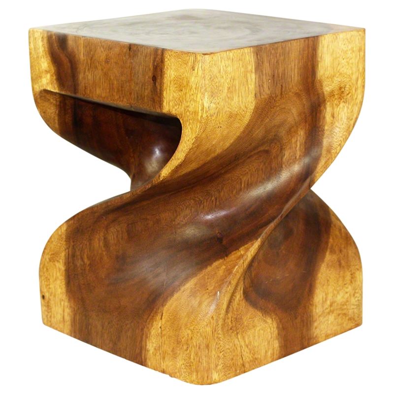 Haussmann Big Twist Duo 16" Sq - Walnut | Stools & Benches | Modishstore-4