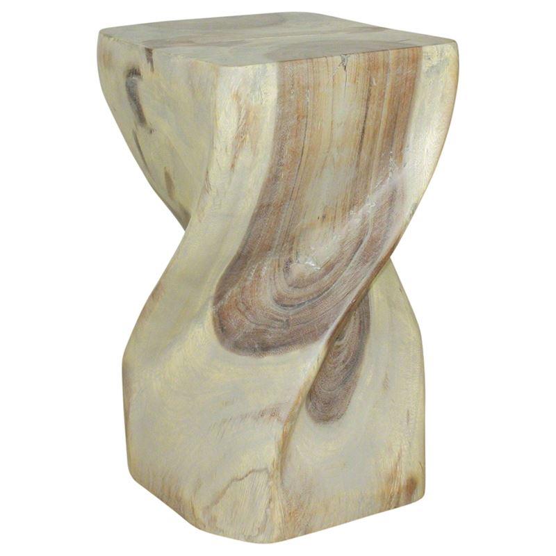 Haussmann Big Twist Stool 12" Sq - Agate Grey | Stools & Benches | Modishstore-3
