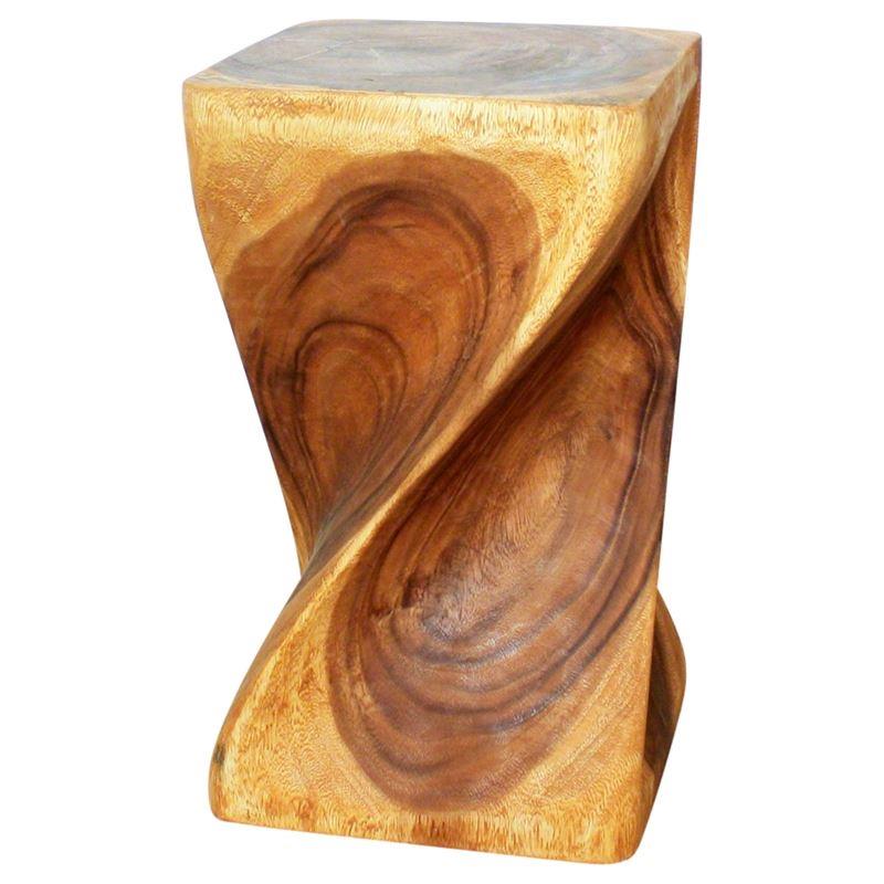 Haussmann Big Twist Stool 12" Sq - Oak | Stools & Benches | Modishstore-2