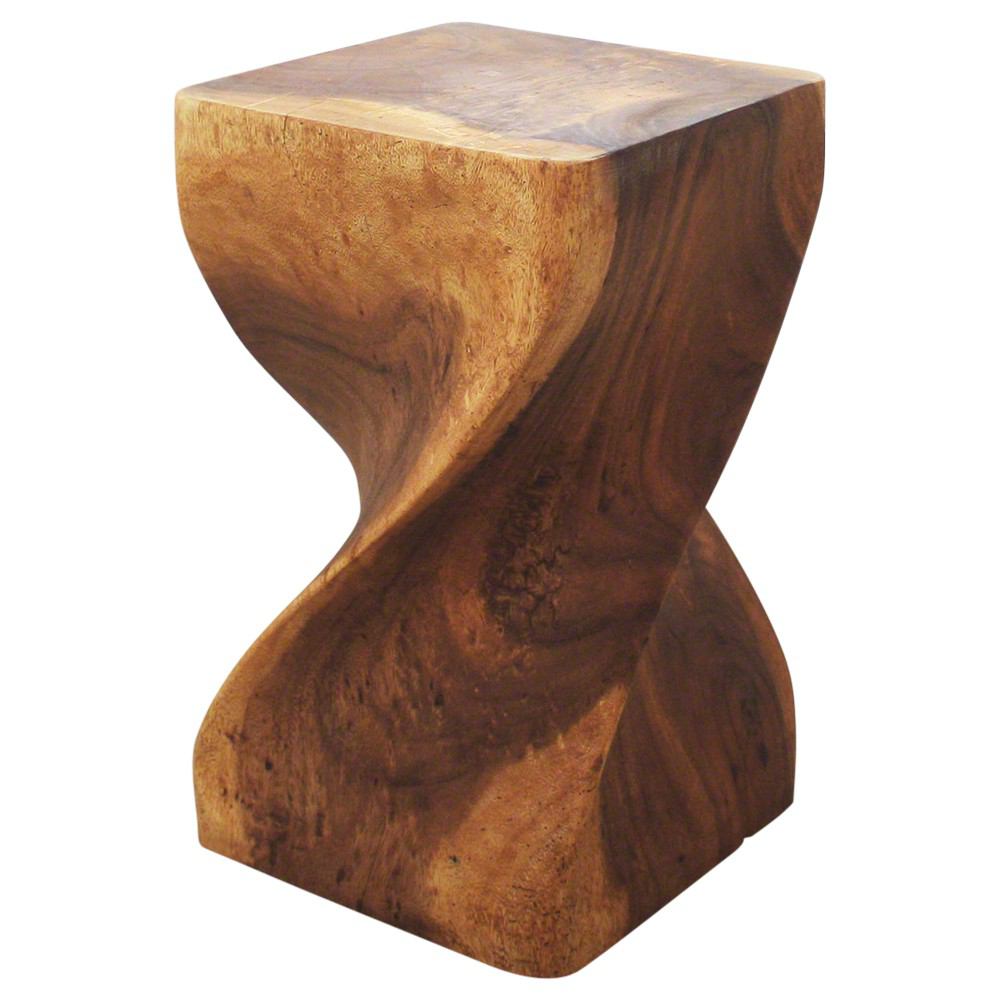 Strata Furniture Single Twist End Table - Oak
