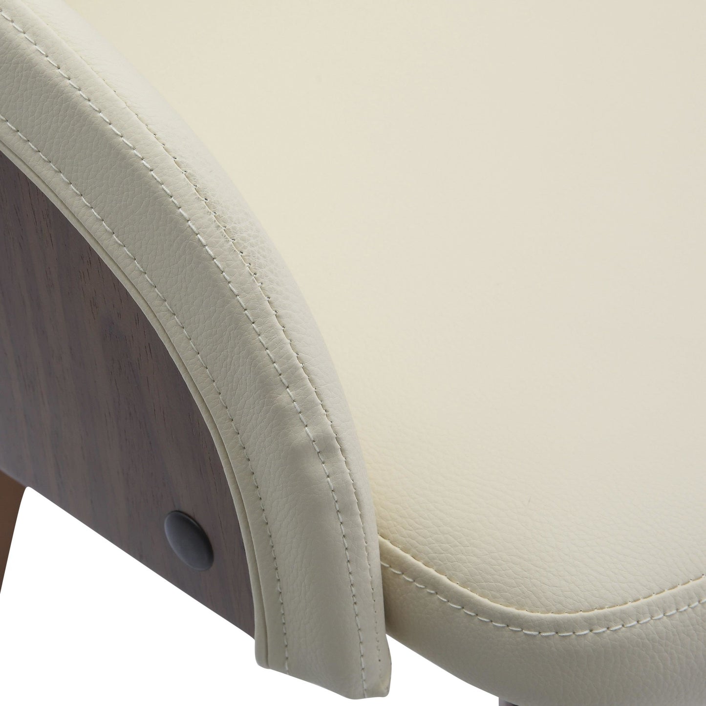 Bacci Mid-Century Modern Dining/Accent Chair in Walnut Wood and Black Faux Leather By LumiSource | Dining Chairs | Modishstore - 18