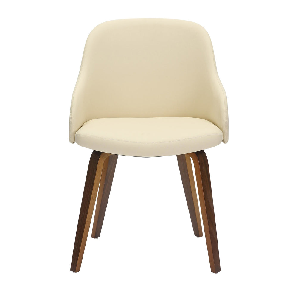Bacci Mid-Century Modern Dining/Accent Chair in Walnut Wood and Black Faux Leather By LumiSource | Dining Chairs | Modishstore - 23