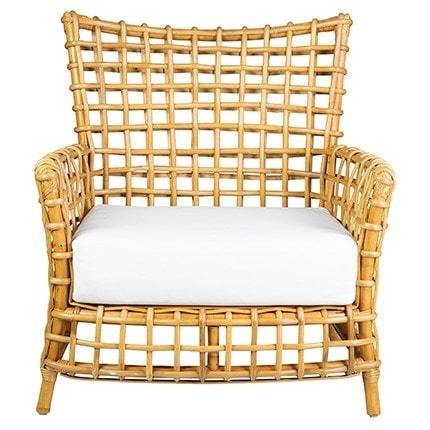 Bahama Rattan Occasional arm chair - Natural/Black by Jeffan | Outdoor Chairs | Modishstore - 2