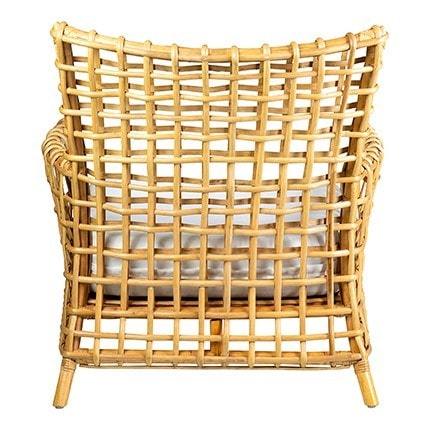 Bahama Rattan Occasional arm chair - Natural/Black by Jeffan | Outdoor Chairs | Modishstore - 3