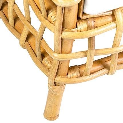 Bahama Rattan Occasional arm chair - Natural/Black by Jeffan | Outdoor Chairs | Modishstore - 6