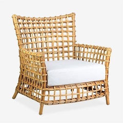 Bahama Rattan Occasional arm chair - Natural/Black by Jeffan