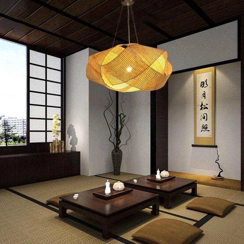 Bamboo Cloud Tatami Plafon Pendant Lamp | ModishStore | Pendant Lamps-5