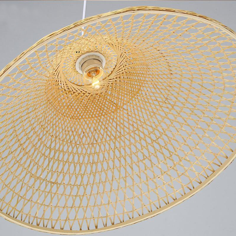 Bamboo Wicker Rattan Cap Lampshade Pendant Light by Artisan Living-2