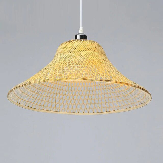 Bamboo Wicker Rattan Cap Lampshade Pendant Light by Artisan Living | ModishStore | Pendant Lamps