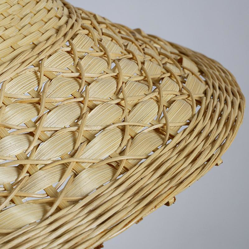 Bamboo Wicker Rattan Hat Shade Pendant Light by Artisan Living | ModishStore | Pendant Lamps-2