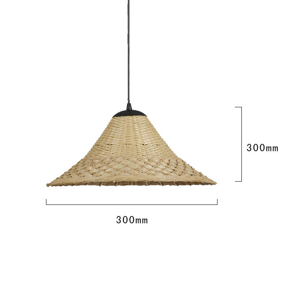 Bamboo Wicker Rattan Hat Shade Pendant Light by Artisan Living | ModishStore | Pendant Lamps-3