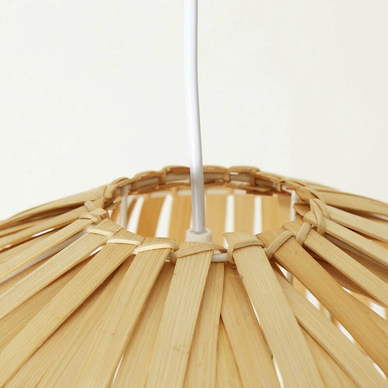 Bamboo Wicker Rattan Round Ball Globe Pendant Light | Pendant Lamps | SC-17013S | Modishstore - 7