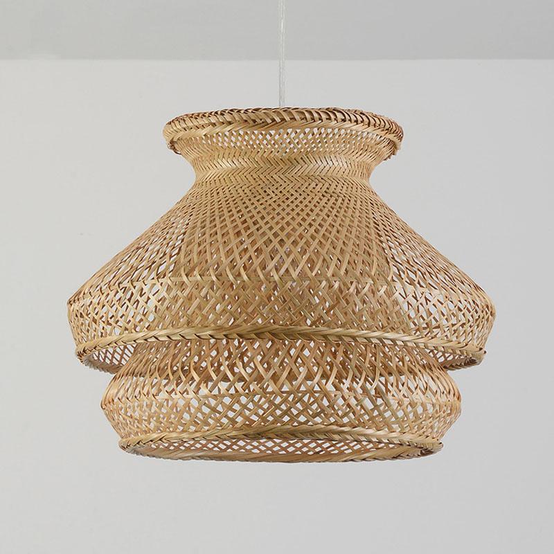 Bamboo Wicker Rattan Shade Chandelier Light By Artisan Living | ModishStore | Chandeliers-3