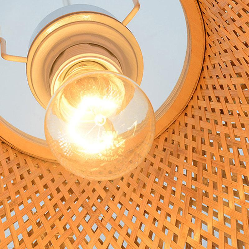 Bamboo Wicker Rattan Shade Chandelier Light By Artisan Living | ModishStore | Chandeliers-4