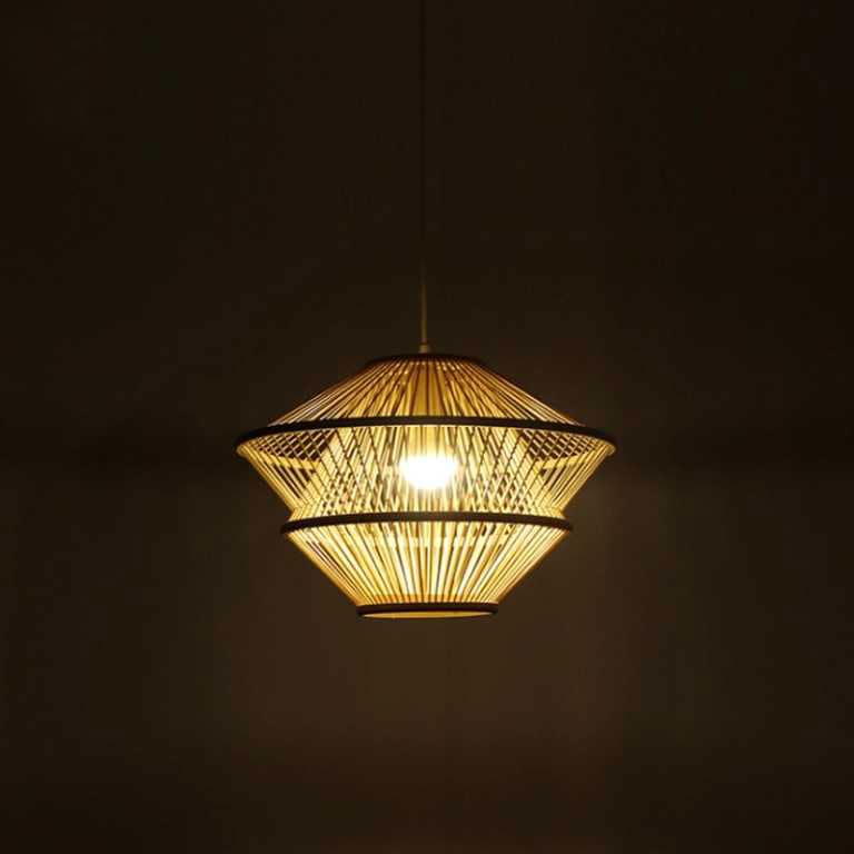 Bamboo Wicker Rattan Pendant Light By Artisan Living-12366-6