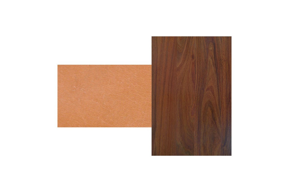 Masaya Wood & Leather Ottoman | Ottomans | Modishstore - 8