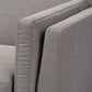Baxton Studio Sava Mid-Century Modern Grey Fabric Upholstered Walnut Wood 2-Piece Living Room Set | Modishstore | Loveseats-4