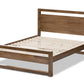 Baxton Studio Torino Mid-Century Modern Solid Walnut Wood Open Frame Style King Size Platform Bed | Beds | SW8068-Walnut-M17-King | Modishstore - 5