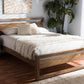 Baxton Studio Torino Mid-Century Modern Solid Walnut Wood Open Frame Style King Size Platform Bed | Beds | SW8068-Walnut-M17-King | Modishstore