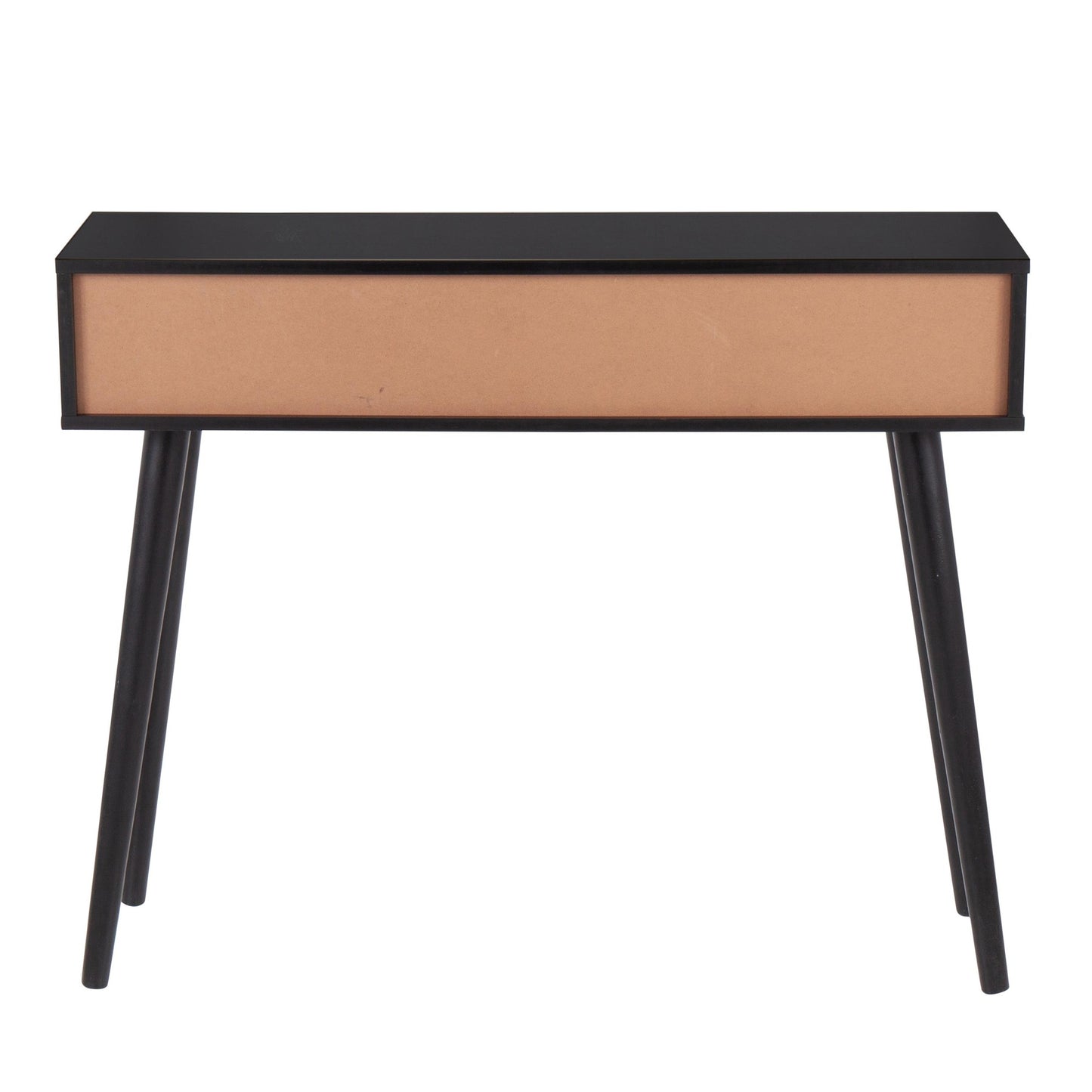 Bora Bora Contemporary Console Table in Black Wood with Rattan Accents By LumiSource | Console Tables | Modishstore - 2