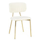 LumiSource Bouton Chair - Set of 2 Gold Metal, Black Velvet  Velvet Fabric, Foam, Brushed Metal Contemporary/Glam Styling Sleek Gold Frame Finish | Dining Chairs | Modishstore - 13