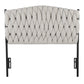 Braided Matisse Twin Size Headboard in Black Metal and Cream Fabric By LumiSource | Headboards | Modishstore - 4