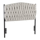 Braided Matisse Twin Size Headboard in Black Metal and Cream Fabric By LumiSource | Headboards | Modishstore