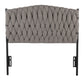 Braided Matisse Twin Size Headboard in Black Metal and Grey Fabric By LumiSource | Headboards | Modishstore - 4