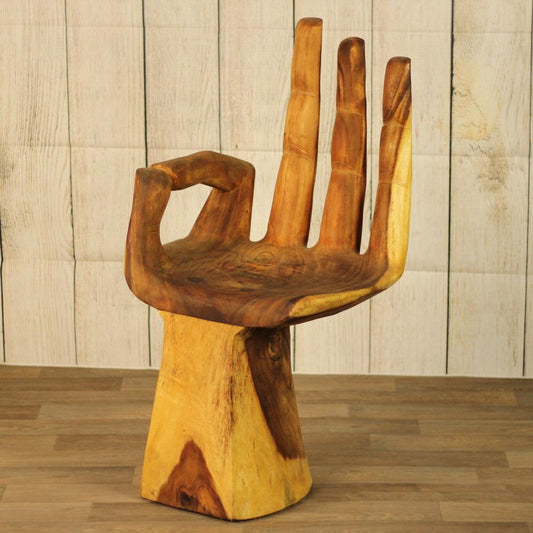 Buddha Hand Shaped Accent Chair-Large -Wooden- Only 1 left | ModishStore | Accent Chairs